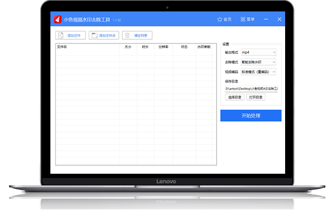 小鱼视频水印去除工具界面